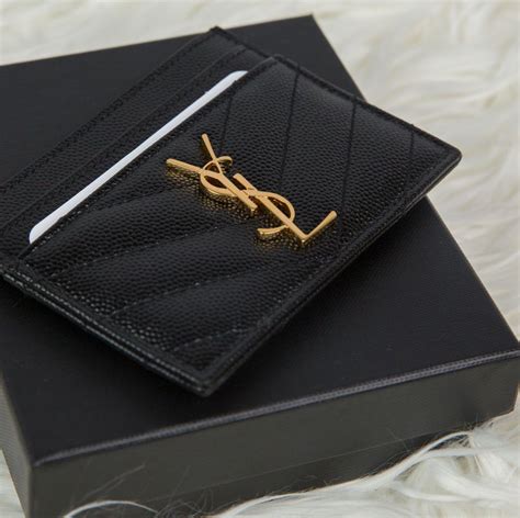 gold ysl card holder|YSL card holder selfridges.